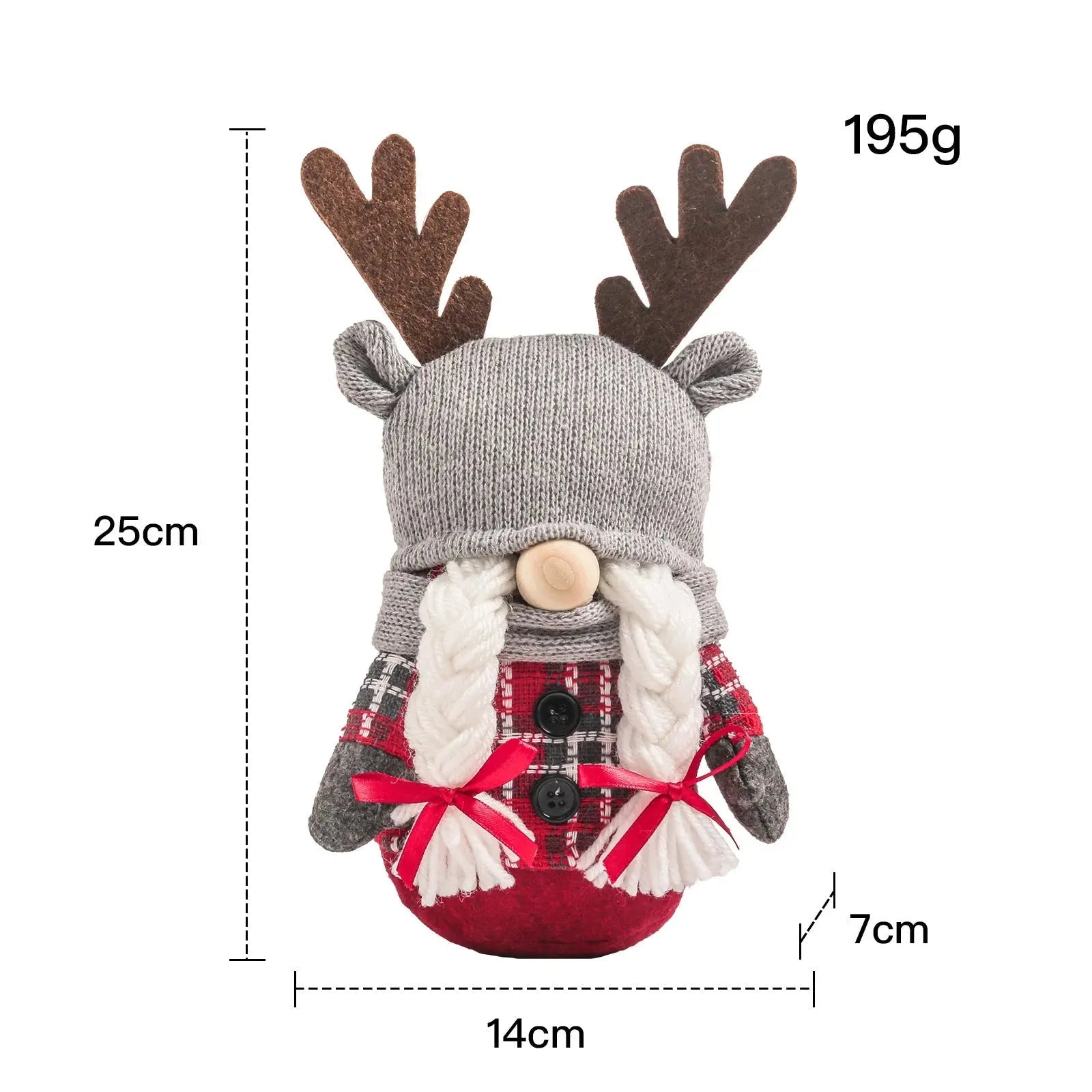 Home Christmas Antlers Dwarf Doll Ornaments - Bellarte Enchanté Home Christmas Antlers Dwarf Doll Ornaments